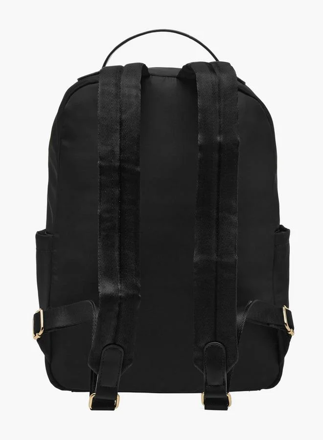 Flora Bella By Shoexpress Solid Backpack With Pouch